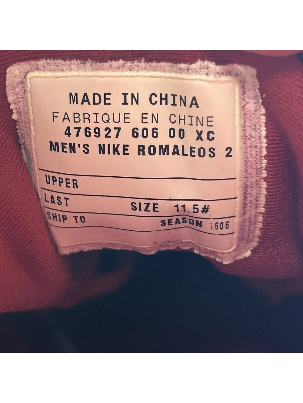 Nike Romaleos 2 Weight Lifting Red Black - Size 11.5 - (476927-606)